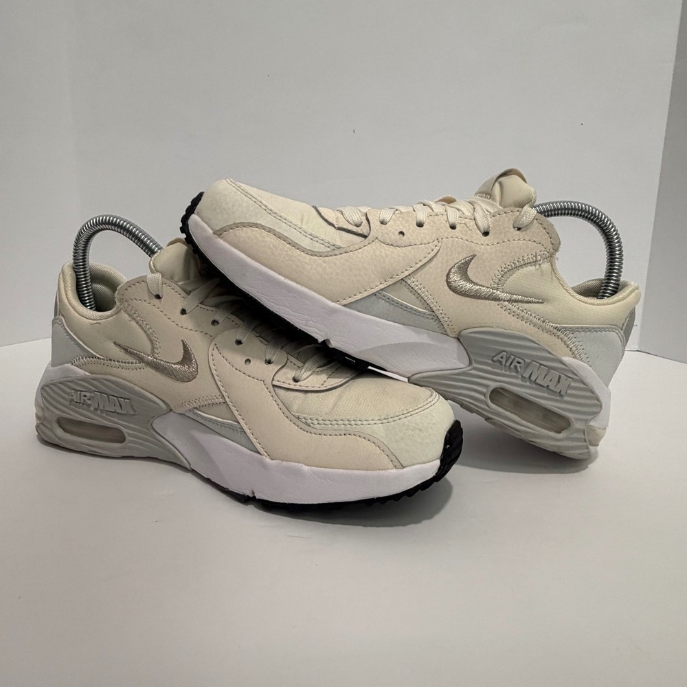 Nike Air Max Excee Womens 7 Sail Metallic Silver White DX0113-002 Sneakers - Picture 2 of 7